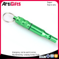 Factory direct sale metal whistle keychain flashlights